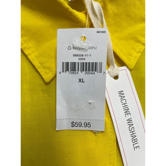 Gap Women’s Yellow Cotton/Silk Blend Button-Down Shirt Long Sleeve XL - New - Picture 7 of 9